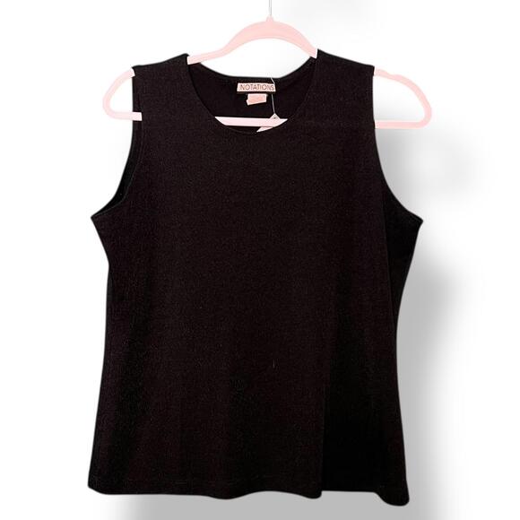 Notations Tops - Vintage Black Sleeveless Top